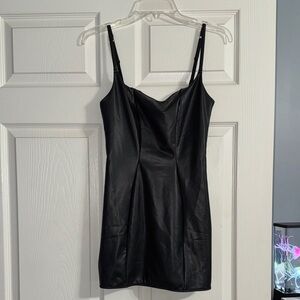 Victoria's Secret Black Leather Mini Dress
